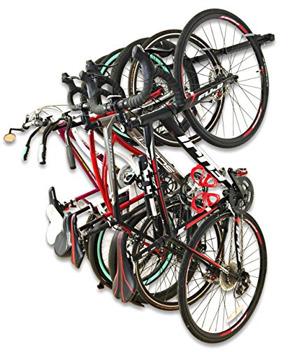 Omni Bike Storage Rack - Holds 5 Bicycles - Home & Garage Adjustable Bikes Wall Hanger Mount