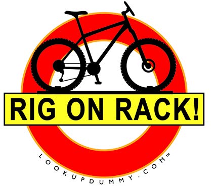 Rig on Rack - Bike Roof Rack and Bike Rear Rack Windshield Reminder and Warning System - A Non-Adhesive Removable and Reusable Vinyl Window Cling - Save Your Bike Car and Rack from Damage!